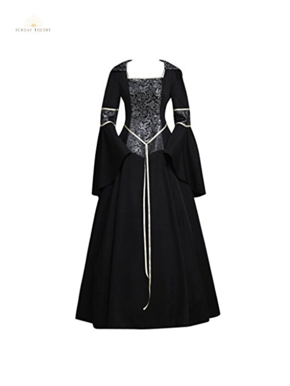 CosplayDiy Women's Medieval Gothic Hooded Fancy Dress Costume